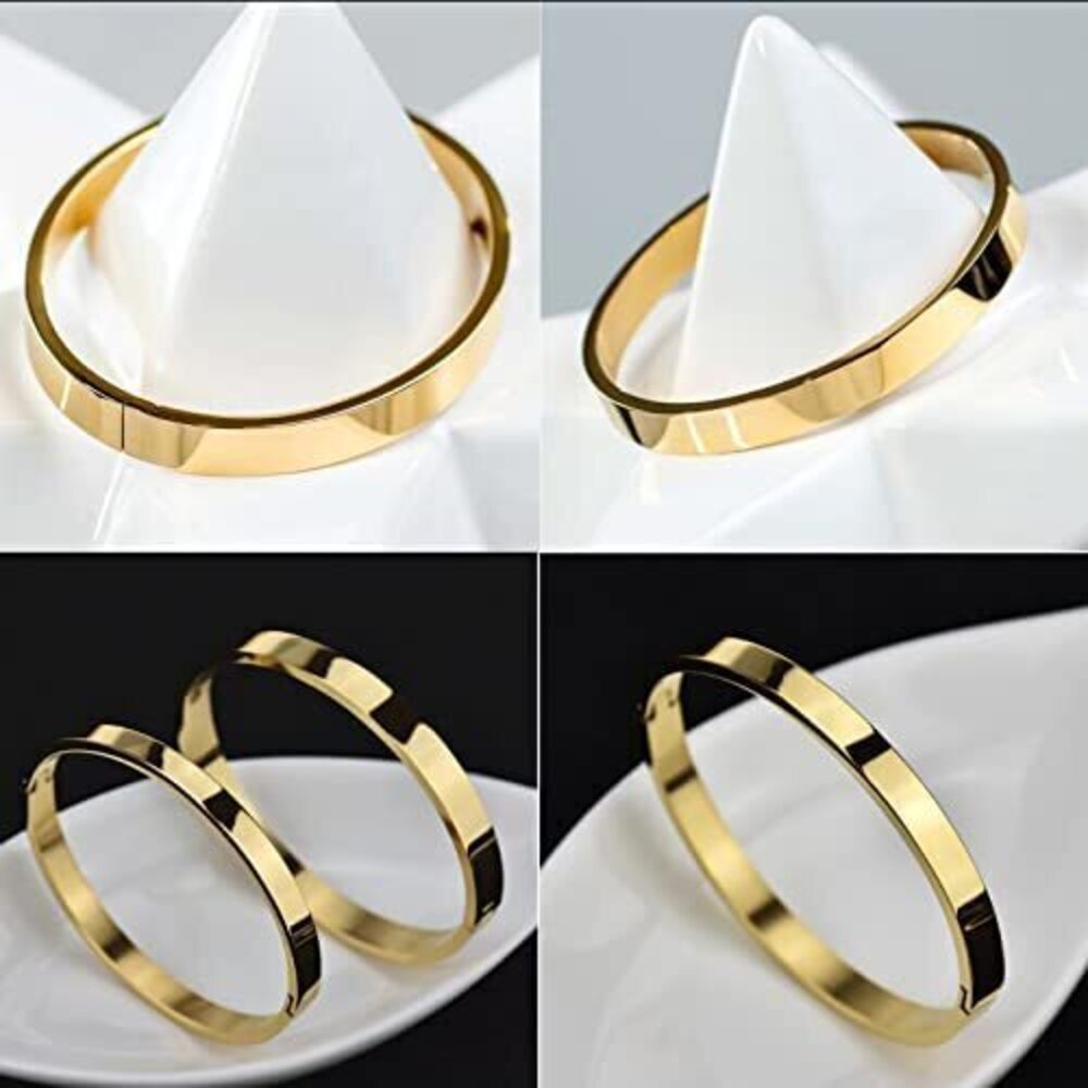 6646 18K Gold-Plated Love Friendship Bracelets Trendy Stainless Steel - Picture 2 of 6